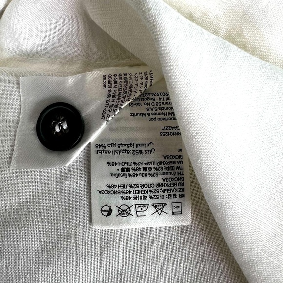 H&M White Blouse Casual Cropped Style - Picture 4 of 8